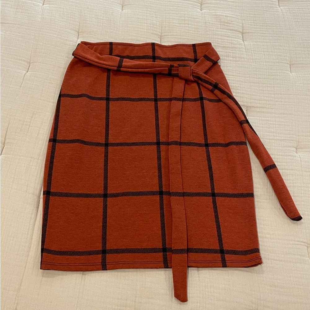 Vintage Pencil Skirt with tie XS Retro grunge